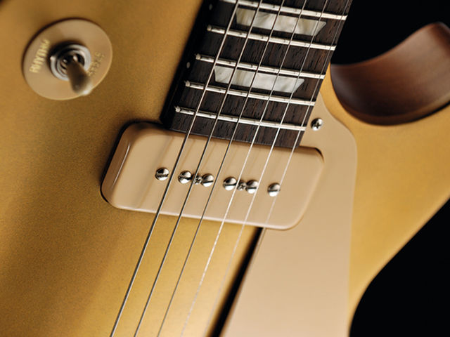 Gibson Les Paul Studio '60s Tribute The worn gold of the Gibson suits its workhorse vibe.