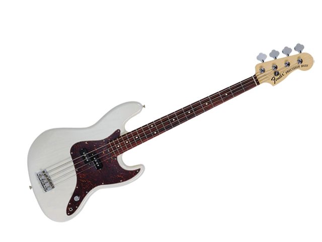 A rosewood fingerboard and tortoiseshell scratchplate add to the unusual design.