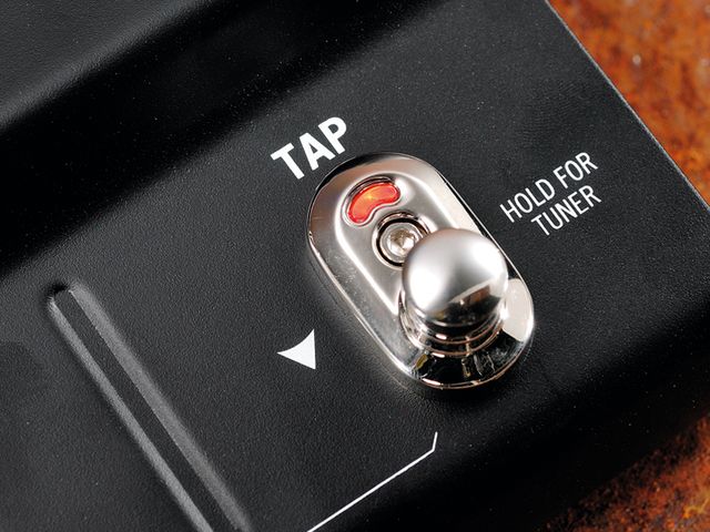 Line 6 M5 Stompbox Modeller The tap switch is used for inputting rhythms and scrolling through presets.