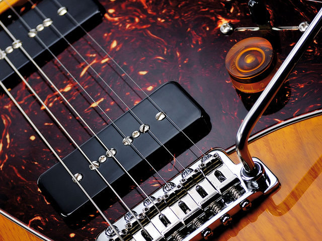 The Gotoh Strat-style tremolo keeps the tuning stable.