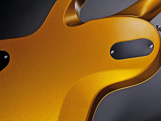 The body contours and scooped cutaway aid player comfort.