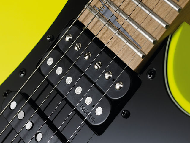 Ibanez RG3250MZ DiMarzio's Air Norton is quite P-90ish.