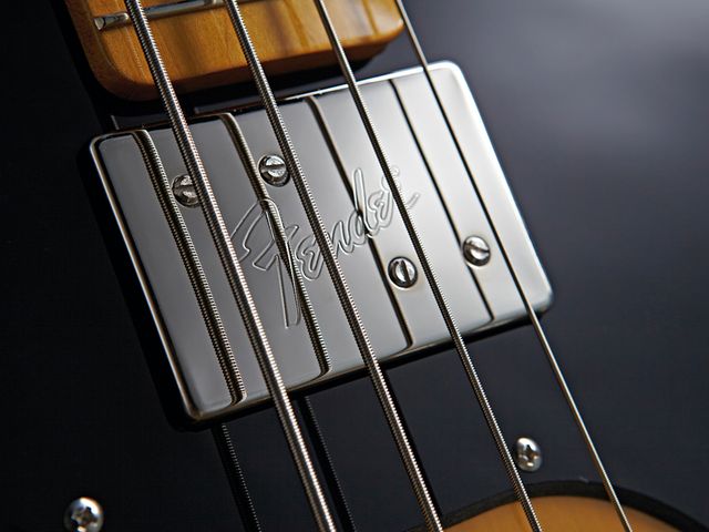 The Wide Range humbuckers produce a more throaty sound than most Fender basses.