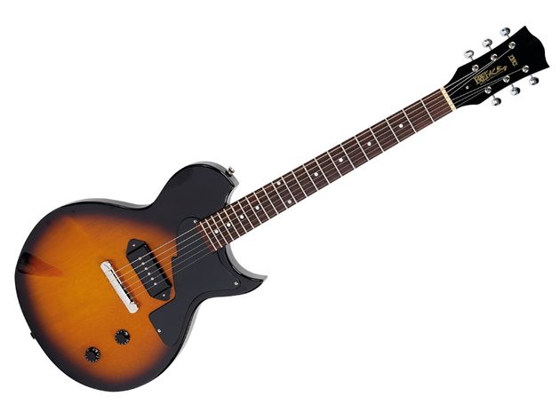 …including the unusual upper shoulder cutaway it shares with its cousin, the Vintage AV1…