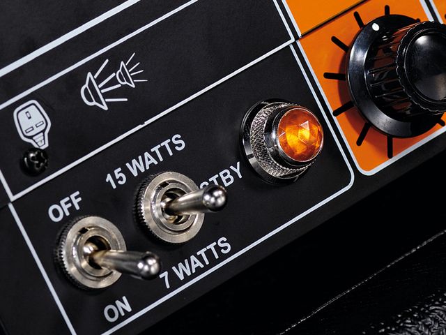 Orange Signature #4 Jim Root Terror The Jim Root Terror has two power modes, and eight- and 16-ohm speaker outputs.