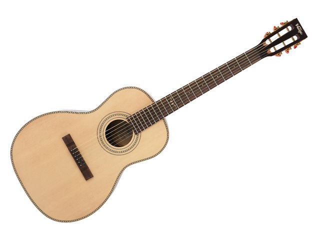 Vintage Paul Brett Signature VE8000PB The binding and finish on the Vintage Paul Brett Signature VE8000PB is elegant and attractive.