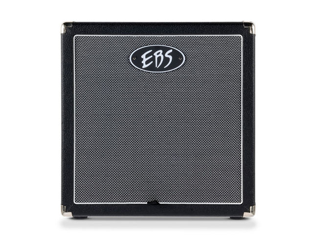 It's a smart-looking combo in black livery, with chromed metal corners and white piping around the classic EBS grille cloth.