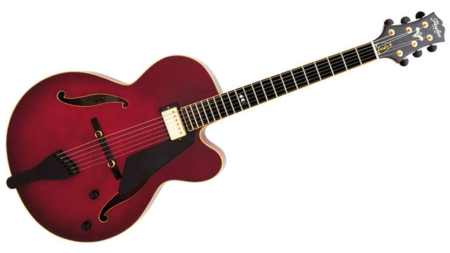 A single Kent Armstrong humbucking pickup provides warm, rounded jazz tones