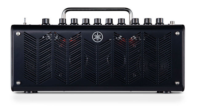 Yamaha THR10C About the size and shape of a loaf of sliced bread, the amp's inner workings are housed under a steel fascia