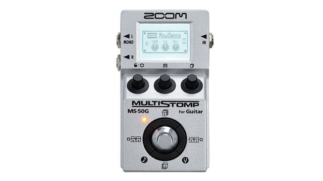 The MS-50G is a pedal packed with 55 different sounds (47 effects and eight amp models), six of which can be used simultaneously