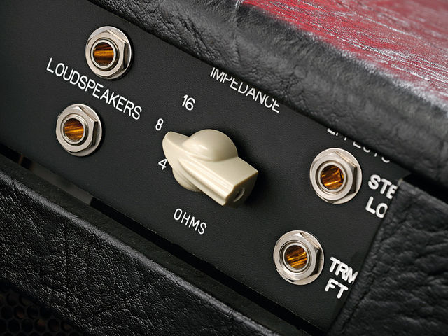 Matchless King Cobra Speaker outs and the impedance control are accessed around the back
