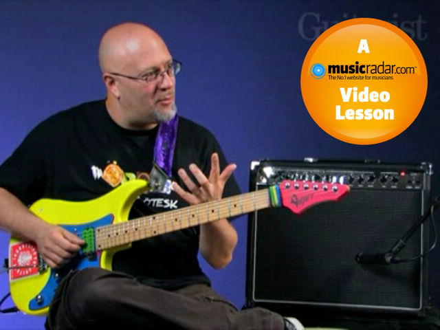 Christophe Godin and his amazing technicolor dreamguitar