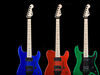 Not for shrinking violets... L-R: Candy red, candy blue and candy green