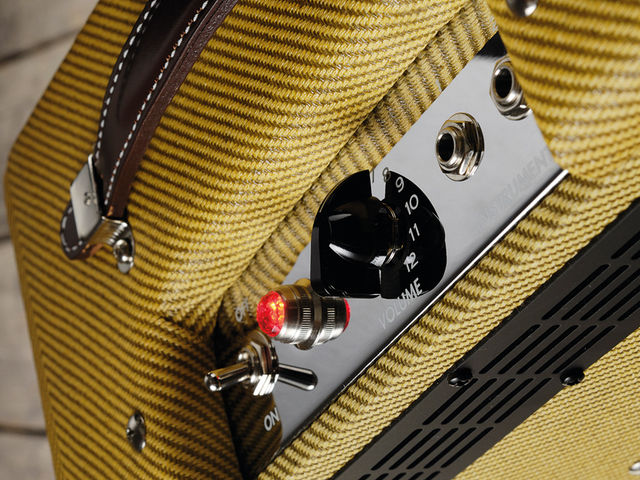 Fender 1957 Tweed Champ combo This one goes up to 12