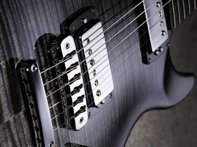 Vigier GV Wood The GV's Amber humbuckers offer clarity even with ultra-gain tones