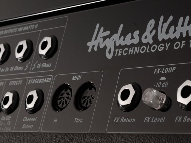 Hughes & Kettner Coreblade The sensitivity of the built-in noisegate can be adjusted from the rear panel.