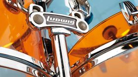 Le kit vintage du mois : Le Ludwig Vistalite dual blue et amber swirl