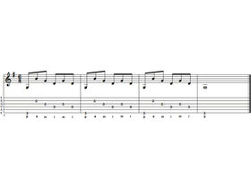 Playing acoustic guitar: fingerstyle