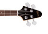 Grover tuners with Shamrock keys, mounted on the traditional Grabber "arrowhead" shape headstock. There's also a PLEK-cut Corian nut