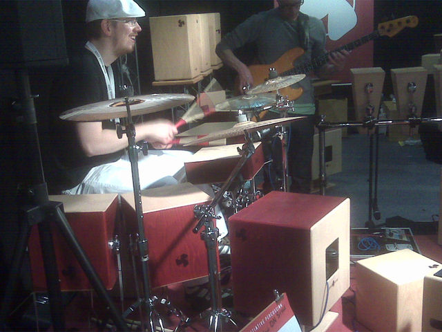 Cube drums: spotted in the basement...