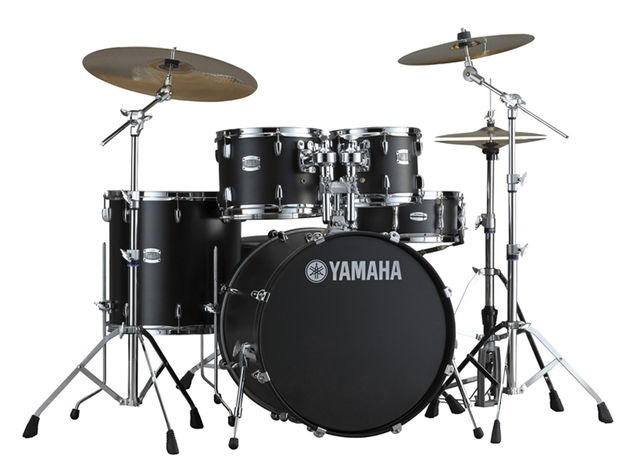 Yamaha's Stage Custom Birch kit in its new Matte Black finish.