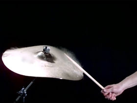 VIDEO: slow motion cymbal strike at 1000 frames per second