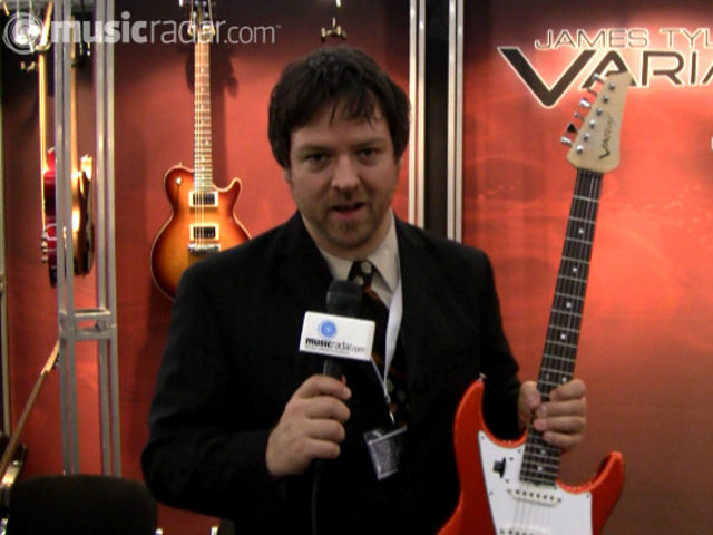 Line 6's Darrell Smith and one of the new Tyler Variax guitars