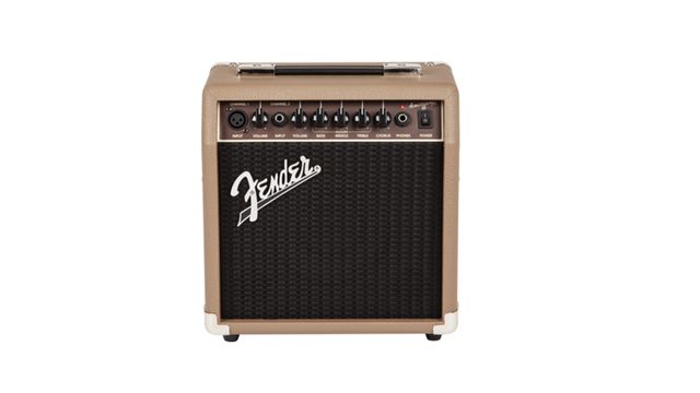 Fender expands amp line The Acoustasonic 15 can be used for vocals as well as acoustic guitar