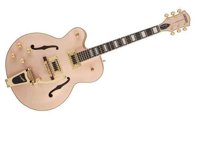 Man Salmon. Contender for 'best finish name ever' Gretsch G5191TMS Tim Armstrong signature guitar With Bigsby vibrato, left-handed model