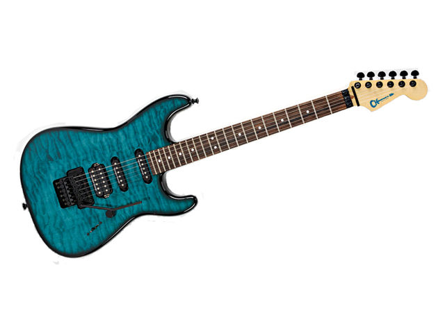 Charvel Wild Card full The guitar comes in a vibrant Dead Calm Aqua finish.