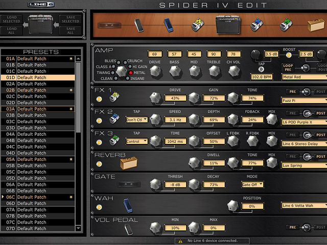 Spider IV Edit software screenshot