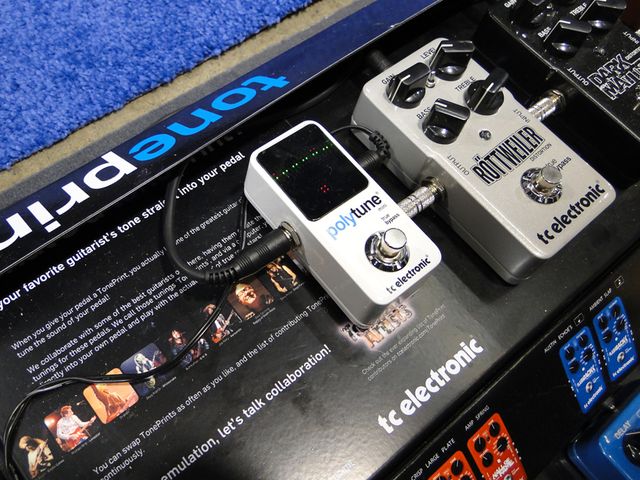 The PolyTune Mini won't crowd your other pedals in