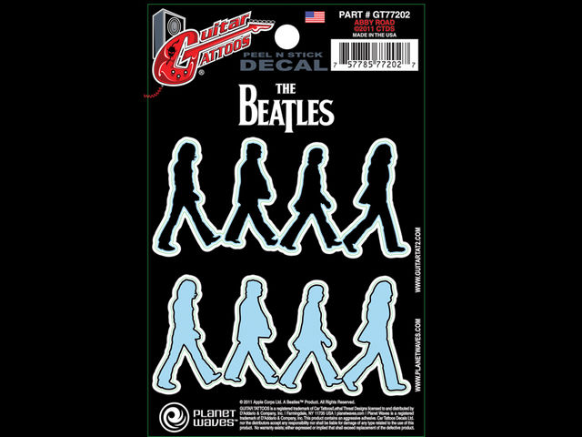 Abbey Road "Two tattoos in one, get each Beatle walking across Abbey Road in both black and light blue."