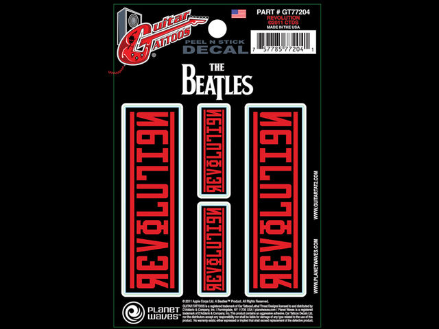 Revolution "The ever-familiar Revolution artwork comes in various sizes, offering four iconic red and black tattoos."