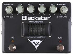 Blackstar unveils Gus G HT-Blackfire valve overdrive pedal