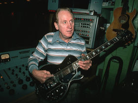 Today's Google logo is an interactive guitar for Les Paul's birthday
