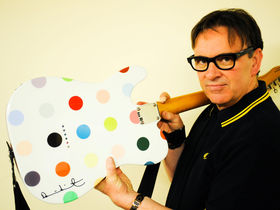 IN PICTURES: Squeeze's Damien Hirst-designed guitars and drum kit