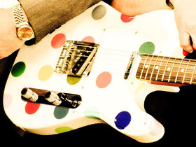 IN PICTURES: Squeeze's Damien Hirst-designed guitars and drum kit