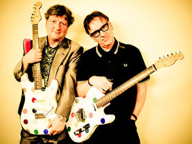 IN PICTURES: Squeeze's Damien Hirst-designed guitars and drum kit