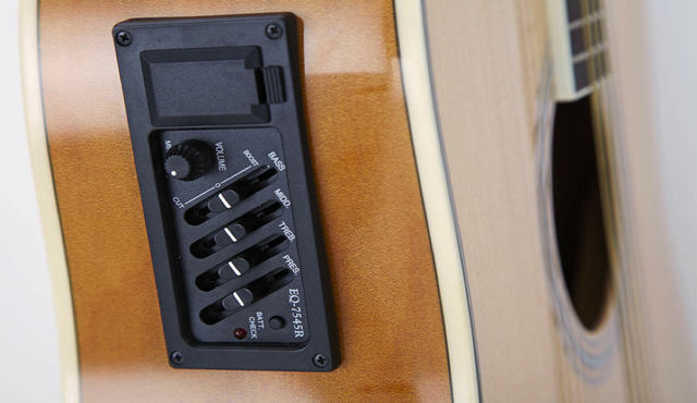DN-10E-NT detail It's impressive that a guitar of this price has a pickup and pre-amp.
