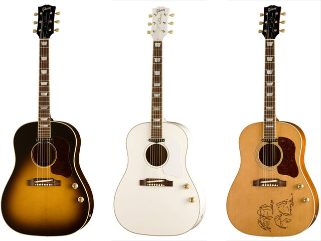 The 70th Anniversary John Lennon Imagine Model, the 70th Anniversary John Lennon J-160VS and the 70th Anniversary John Lennon Museum J-160E Model.