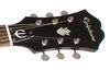 Epiphone Black Royale Riviera Custom P93 (headstock)) Sloped Dovewing three-on-a-side with "pearloid" pineapple inlay and vintage-style tuners