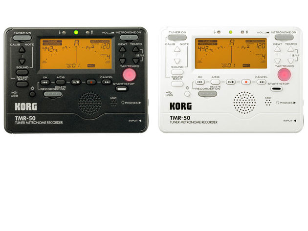 The TMR-50's tuner, metronome, and recorder can be used simultaneously or independently