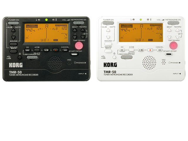 The TMR-50's tuner, metronome, and recorder can be used simultaneously or independently