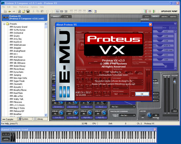 Proteus VX puts classic E-MU sounds on your desktop.