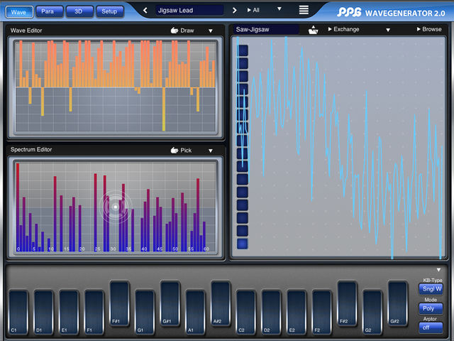 Wave editor Multiple ways to create new wavetables