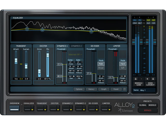 iZotope Alloy 2 iZotope Alloy 2 features six mixing tools.