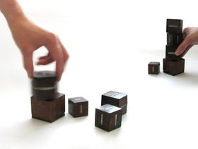 Wooden blocks used to control music
