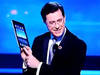 Stephen Colbert with iPad