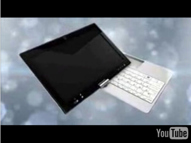 The new Eee PC's screen can be twisted and turned.
